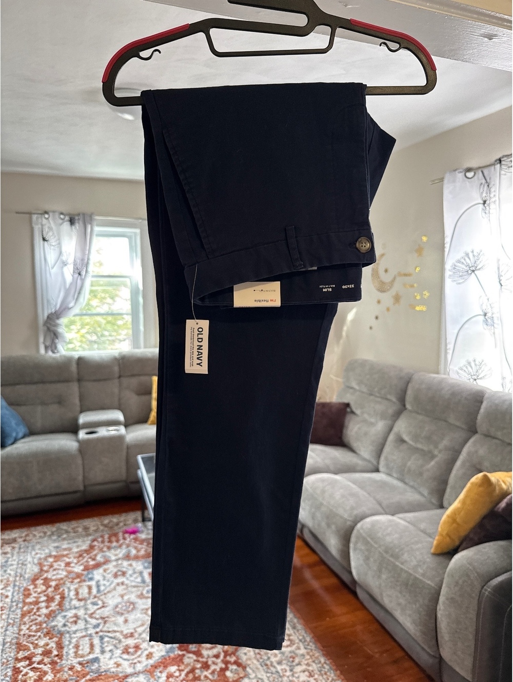 Old Navy Men's Navy Blue Slim Fit Chino Pants, Size 33x30, New with Tag